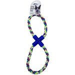 Multi-Colored Figure 8 Rope Tug Dog Toy