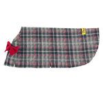 Extra Small Gray Plaid Dog Poncho
