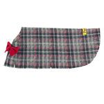 Medium Gray Plaid Dog Poncho