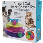 Triple Level Cat Toy Tower with Jingle Balls