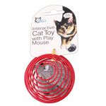 2.3" Metal Spiral Cat Toy with Play Mouse