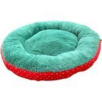 Barker & Meow 24" Luxury Pet Bed in Red Hearts and Paws