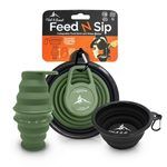 Pilot & ScoutÂ Feed N Sip Collapsible Dog Bowl and Water Bottle Set