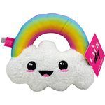 LAUR diy Plush Rainbow Cloud Pet Rope Toy with Squeaker