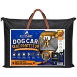 APetsPlanet Hard Bottom Waterproof Backseat Car Protector with Carry Bag Door Covers and Dog Seat Belts in Grey