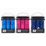 Ruff and Roll 320 Count Extra Strong Leak Proof Pet Waste Bags in Assorted Colors with Bone Design in Carrying Case