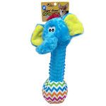 Stuffed Animal Pet Chew Toy Squeaking Ball with Rubber Body