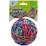 4" Jumbo Yarn Ball Pet Cat Toy with Bell