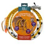 Foldable and Portable Interactive Spiral Play Cat Tunnel