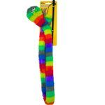 Rainbow Worm Cat Teaser Wand Toy
