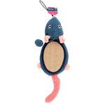 Plush Cat Scratching Pad with Sisal Center and Teaser Tail