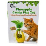 Pineapple-Shaped Heavy Bottom Catnip Toy Ball with Feathers