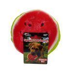 4.5" Watermelon Print Squeaky Plush Dog Toy