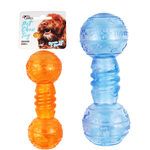 6.5" Squeaking Barbell Pet Chew Toy