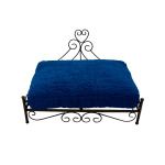 Raised Heart Pet Bed Blue