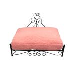raised heart pet bed pink