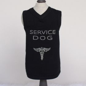 Service Dog Tank (Color: black, size: XXS)