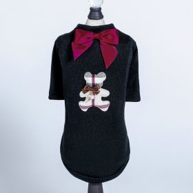 Burberry Dog Tee (Color: black, size: SM)