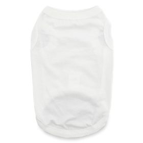 Cotton Dog Tank (Color: White, size: medium)